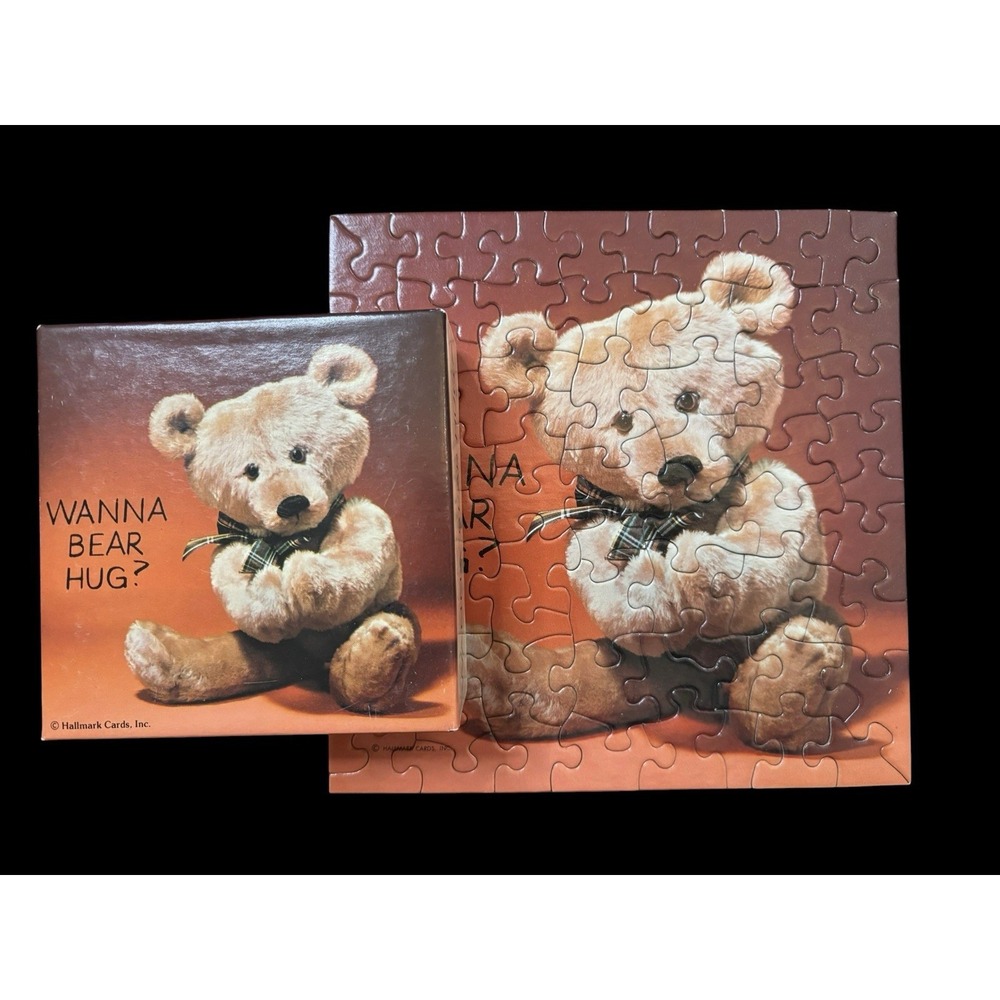 Vintage Springbok Mini Jigsaw Puzzle 'Wanna Bear Hug' 7x7